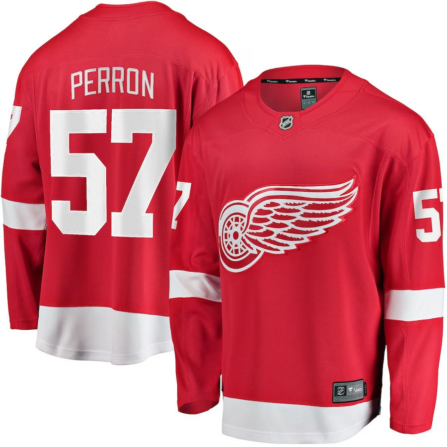 Men Detroit Red Wings #57 David Perron Fanatics Branded Red Home Breakaway Player NHL Jersey->detroit red wings->NHL Jersey
